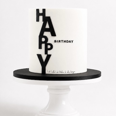 Minimal Chic HBD Cake